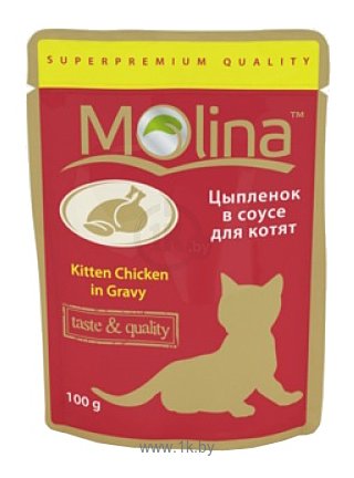 Фотографии Molina Пауч для котят Цыпленок в соусе (0.1 кг) 1 шт.