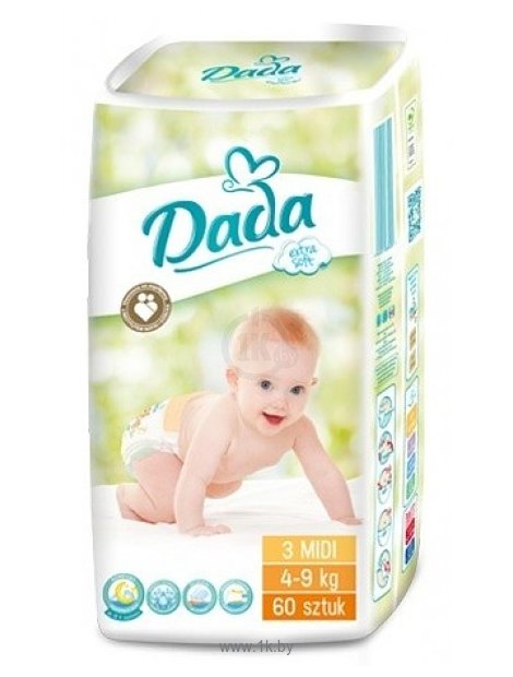 Фотографии Dada Extra soft 3 Midi 4-9 кг (60 шт.)