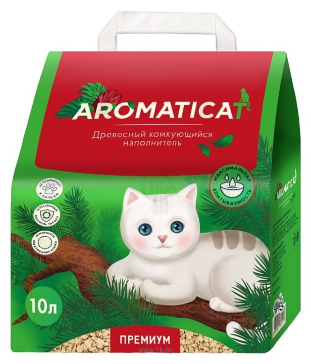 Фотографии AromatiCat Древесный Комкующийся Premium 10л