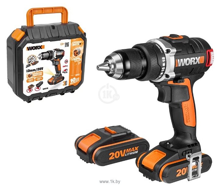 Фотографии Worx WX175 2.0Ач х2 кейс