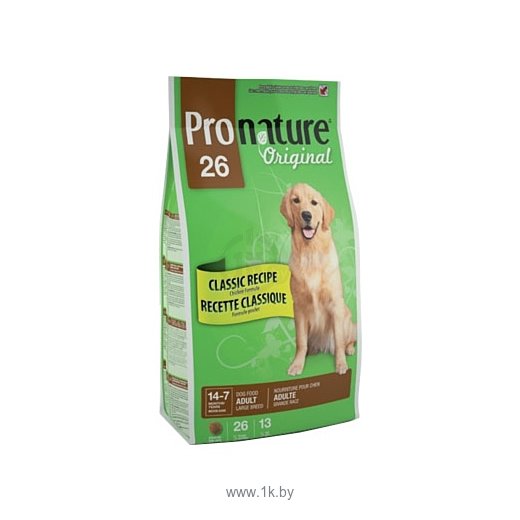 Фотографии ProNature (18.1 кг) 26 Classic Recipe Chicken Formula для взрослых собак крупных пород