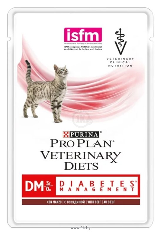 Фотографии Pro Plan Veterinary Diets (0.085 кг) 4 шт. Feline DM Diabetes Management Beef pouch