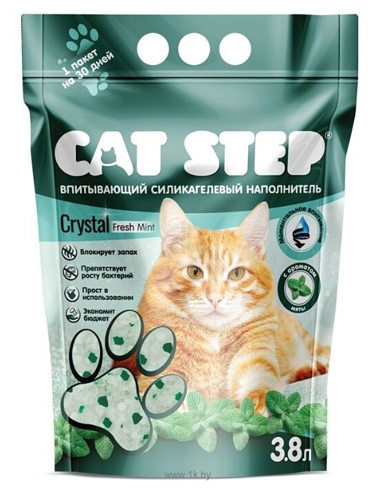 Фотографии Cat Step Crystal Fresh Mint 3.8л