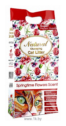Фотографии Indian Cat Litter Natural Springtime Flowers 5кг