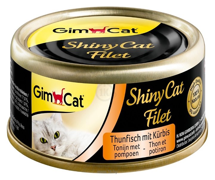 Фотографии GimCat ShinyCat Filet тунец с тыквой (0.07 кг) 1 шт.