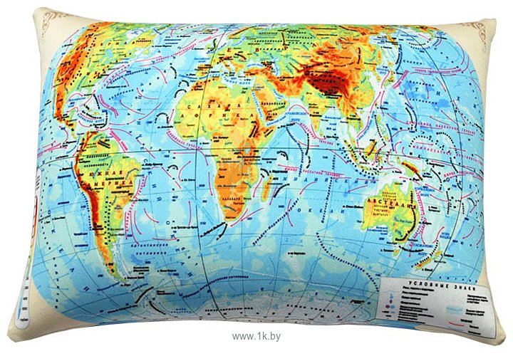 Фотографии Мнушки Подушка «Карта мира»