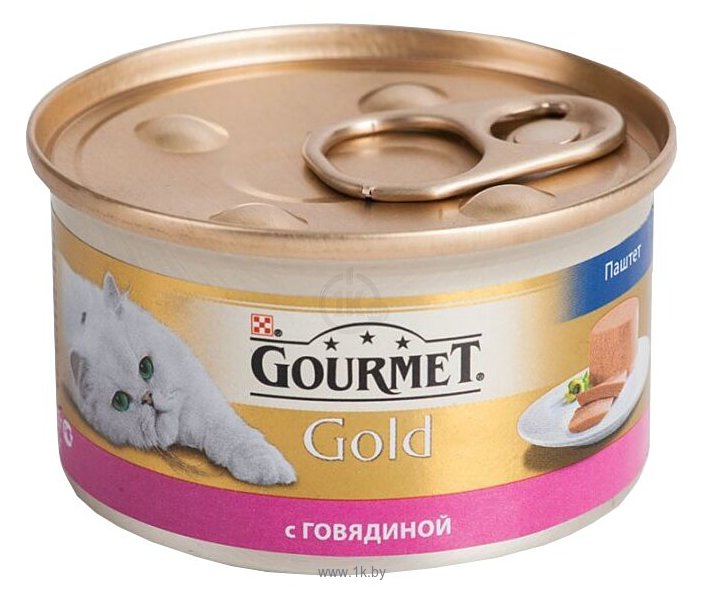 Фотографии Gourmet (0.085 кг) 24 шт. Gold Паштет с говядиной
