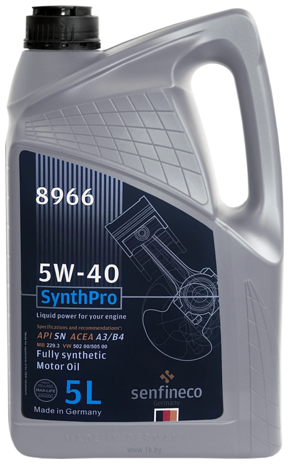 Фотографии Senfineco SynthPro 5W-40 API SN ACEA A3/B4, 5л