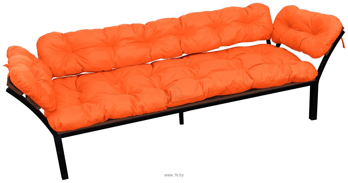 Фотографии M-Group Дачный с подлокотниками 12170607 (оранжевая подушка)