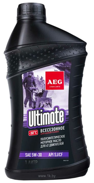 Фотографии AEG Lubricants Ultimate SAE 5W-30 API SJ/CF 4Т п/с 1л