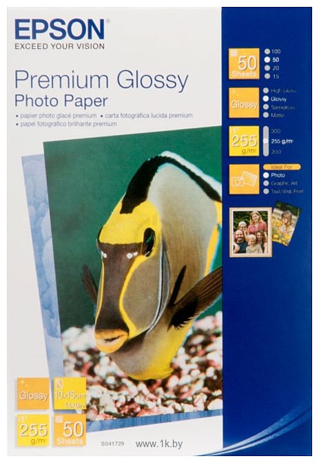 Фотографии Epson Premium Glossy Photo Paper 10x15 50 листов (C13S041729)