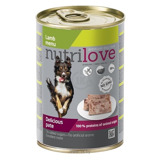 Фотографии Nutrilove (0.4 кг) 1 шт. Dogs - Delicious pate - Lamb menu