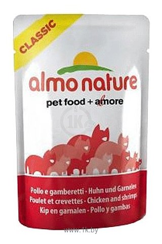 Фотографии Almo Nature Classic Adult Cat Chicken and Shrimps (0.055 кг) 6 шт.