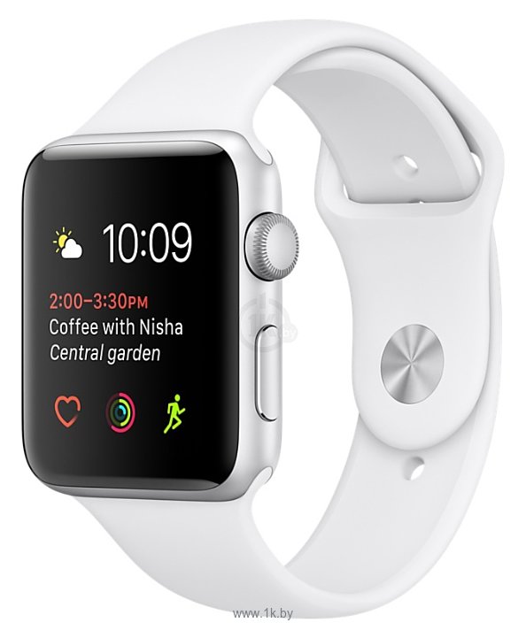 Фотографии Apple Watch Series 1 42mm Silver with White Sport Band (MNNL2)