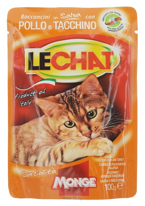 Фотографии LeChat Pouch с Курицей и Индейкой (0.1 кг) 1 шт.