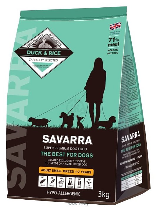 Фотографии SAVARRA (3 кг) Adult Small Breed Утка и рис