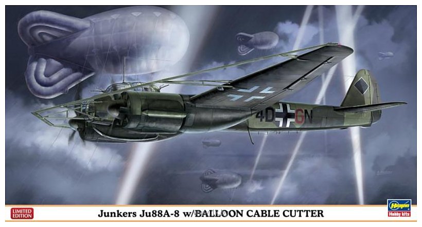 Фотографии Hasegawa Junkers JU88A-8 Balloon Cutter