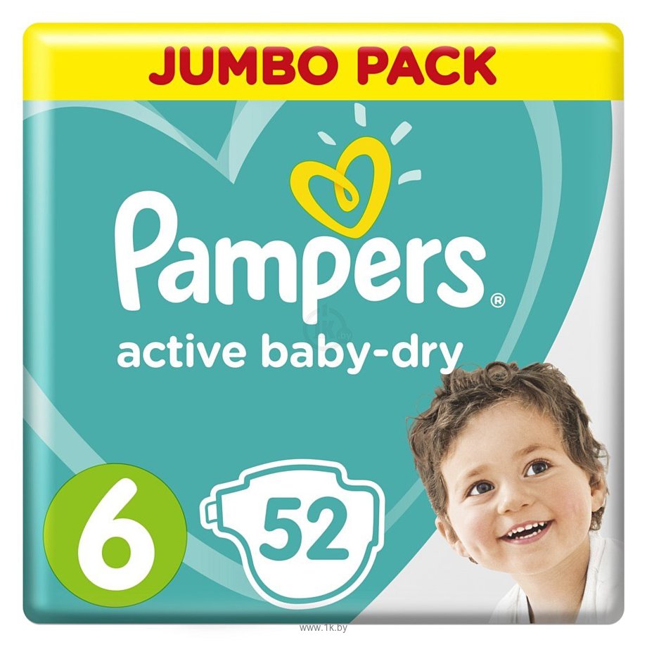 Фотографии Pampers Active Baby-Dry Extra Large (13-18 кг), 52 шт