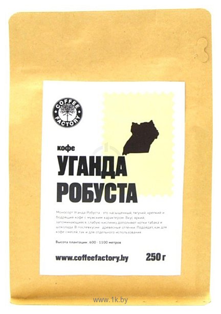 Фотографии Coffee Factory Уганда Робуста в зернах 250 г