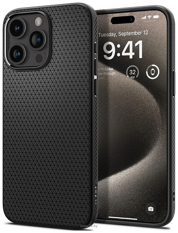 Фотографии Spigen Liquid Air для iPhone 15 Pro Max ACS06562 (черный) Фотографии Spigen Liquid Air для iPhone 15 Pro Max ACS06562 (черный)