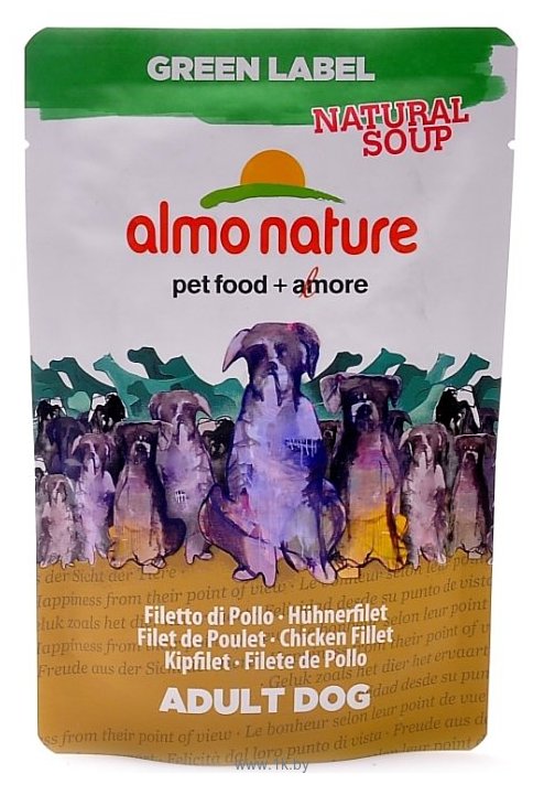 Фотографии Almo Nature Green Label Natural Soup Dog Chicken Fillet (0.14 кг) 1 шт.
