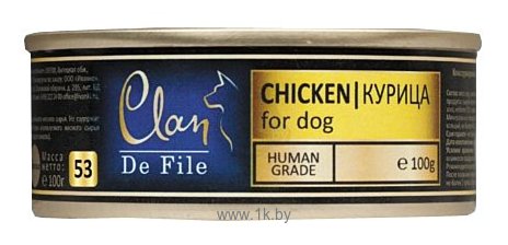 Фотографии CLAN De File Курица для собак (0.1 кг) 16 шт.