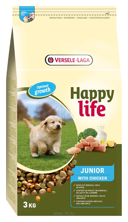 Фотографии Happy life (3 кг) Junior with Chicken