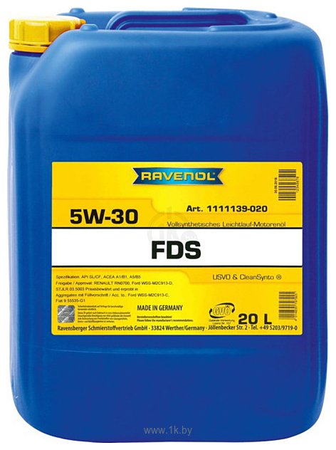 Фотографии Ravenol FDS SAE 5W-30 20л