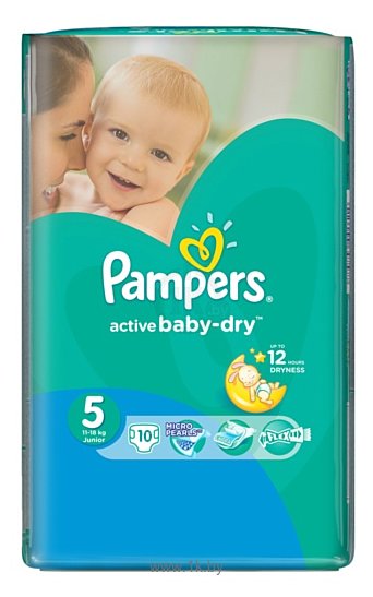 Фотографии Pampers Active Baby-Dry 5 Junior (10 шт.)