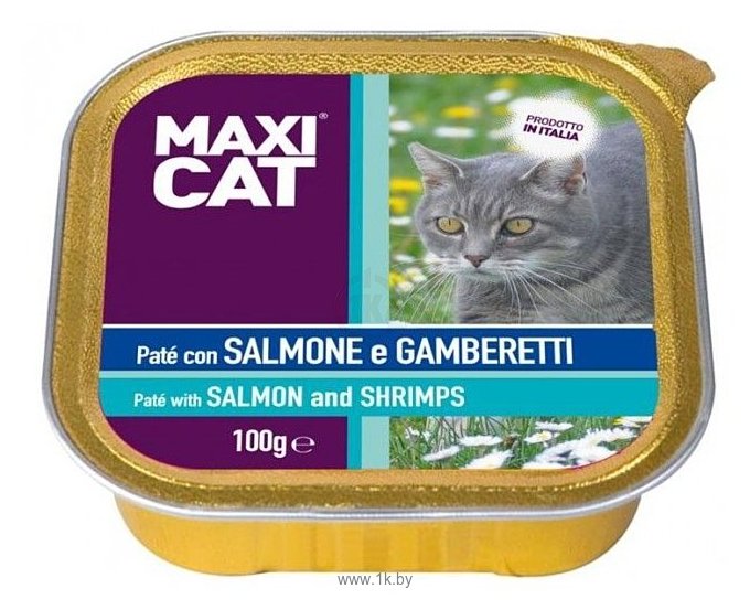 Фотографии MaxiCat (0.1 кг) 1 шт. Паштет с лососем и креветками