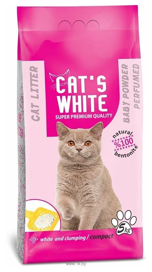 Фотографии Cat's White, с ароматом детской присыпки, 5кг