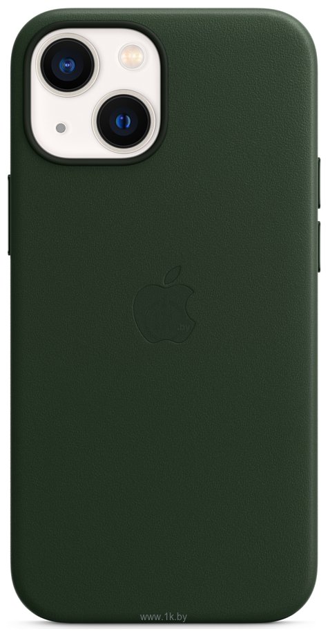 Фотографии Apple MagSafe Leather Case для iPhone 13 mini (зеленая секвойя)