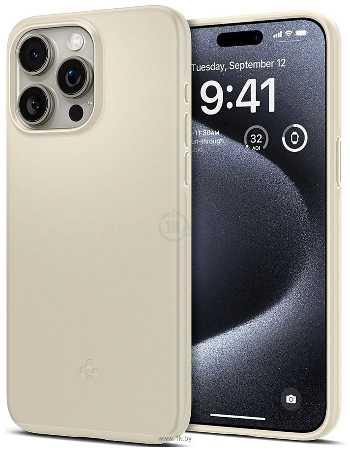 Фотографии Spigen Thin Fit для iPhone 15 Pro ACS06694 (бежевый)