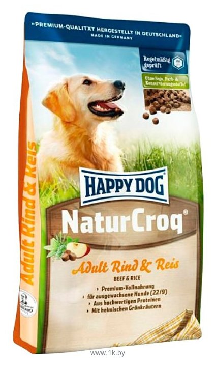 Фотографии Happy Dog (1 кг) NaturCroq Lamm&Reis для собак с чувствительным пищеварением на основе ягненка и риса
