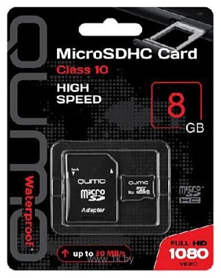 Фотографии QUMO microSDHC QM8GMICSDHC10U1 8GB (с адаптером)