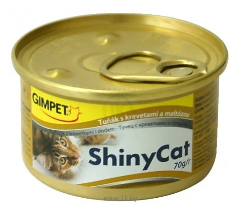 Фотографии GimCat ShinyCat с тунцом, креветками и солодом (мальтом) (0.07 кг) 1 шт.