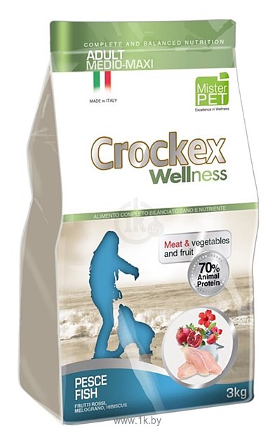 Фотографии Crockex (3 кг) Wellness Adult Medio-Maxi рыба с рисом