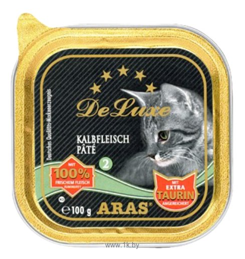 Фотографии ARAS (0.1 кг) 1 шт. Premium Pate Deluxe для кошек - Телятина
