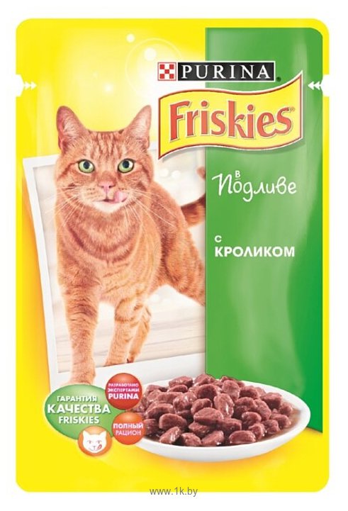 Фотографии Friskies Для взрослых кошек с кроликом в подливе (0.1 кг) 20 шт.