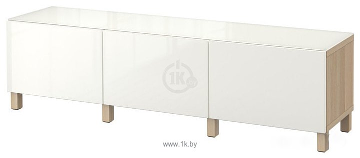 Фотографии Ikea Бесто 492.450.58 (беленый дуб/сельсвикен глянцевый, белый)