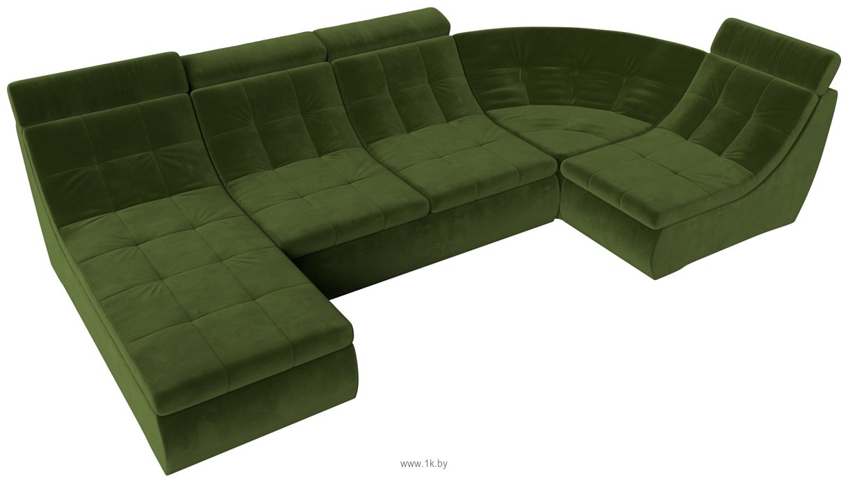 Фотографии Лига диванов Холидей люкс 105588 (микровельвет, зеленый)