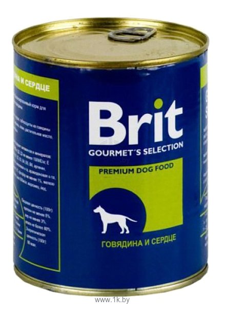 Фотографии Brit (0.85 кг) 24 шт. Консервы для собак Говядина и сердце