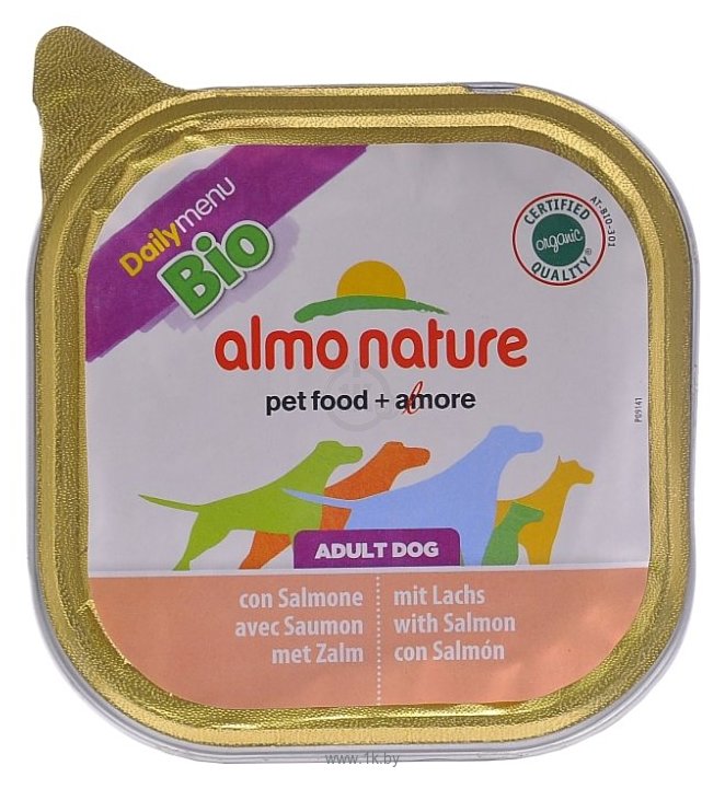 Фотографии Almo Nature (0.3 кг) 9 шт. DailyMenu Bio Pate Adult Dog Salmon