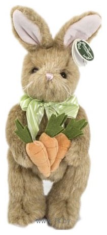 Фотографии Bearington Зайка с зеленым бантиком и морковкой (25 см) (986088)