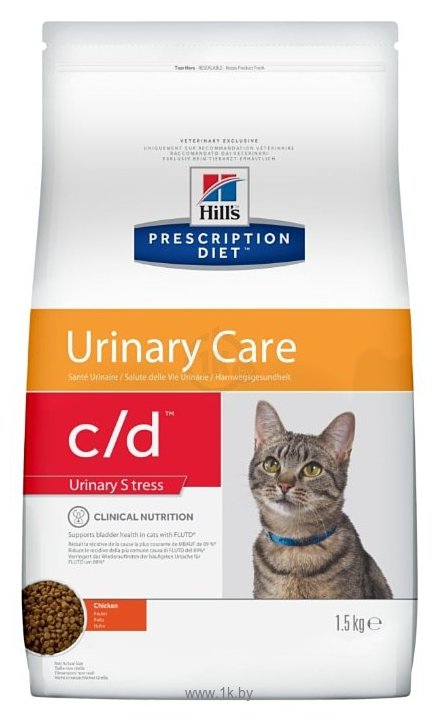 Фотографии Hill's Prescription Diet C/D Feline Urinary Stress Chicken dry (1.5 кг)