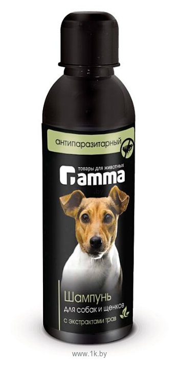 Фотографии Гамма шампунь от блох и клещей антипаразитарный с экстрактом трав для собак и щенков