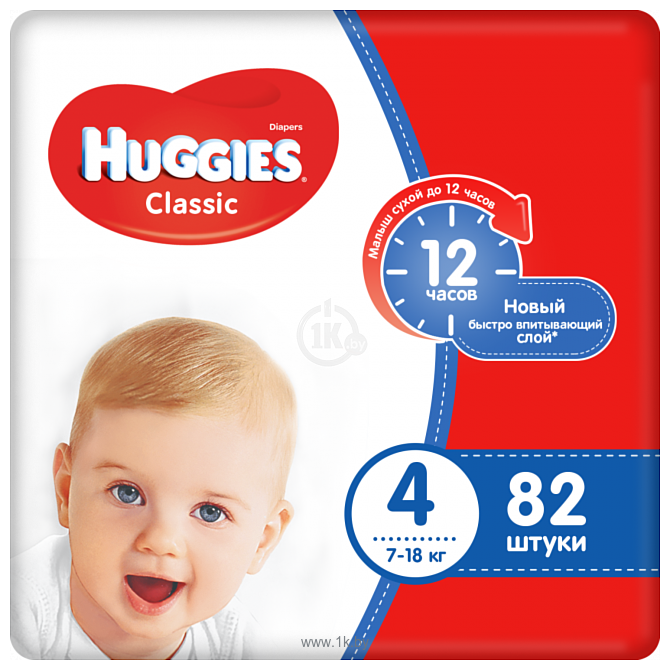 Фотографии Huggies Classic Giga 4 (7-18кг),82шт