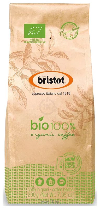 Фотографии Bristot Bio Organic молотый 200 г