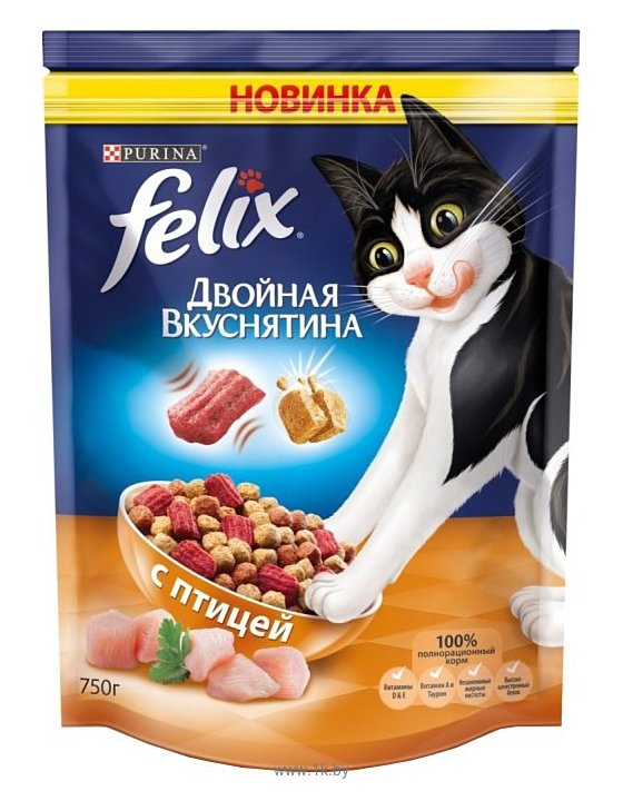 Фотографии Felix (0.75 кг) Сухой корм Двойная вкуснятина с Птицей