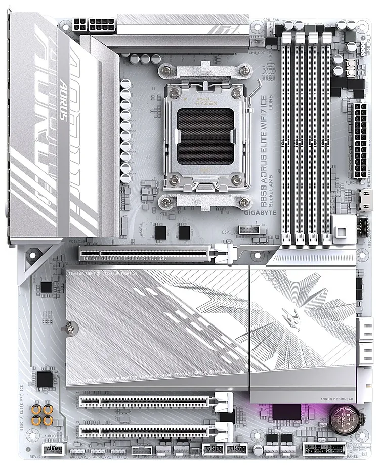 Фотографии Gigabyte B850 Aorus Elite WiFi7 Ice (rev. 1.0)